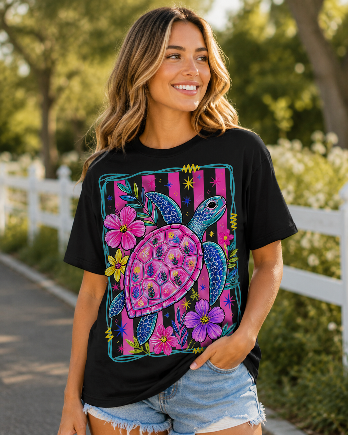 🐢 Coastal Sea Turtle Graphic Tee 🐢