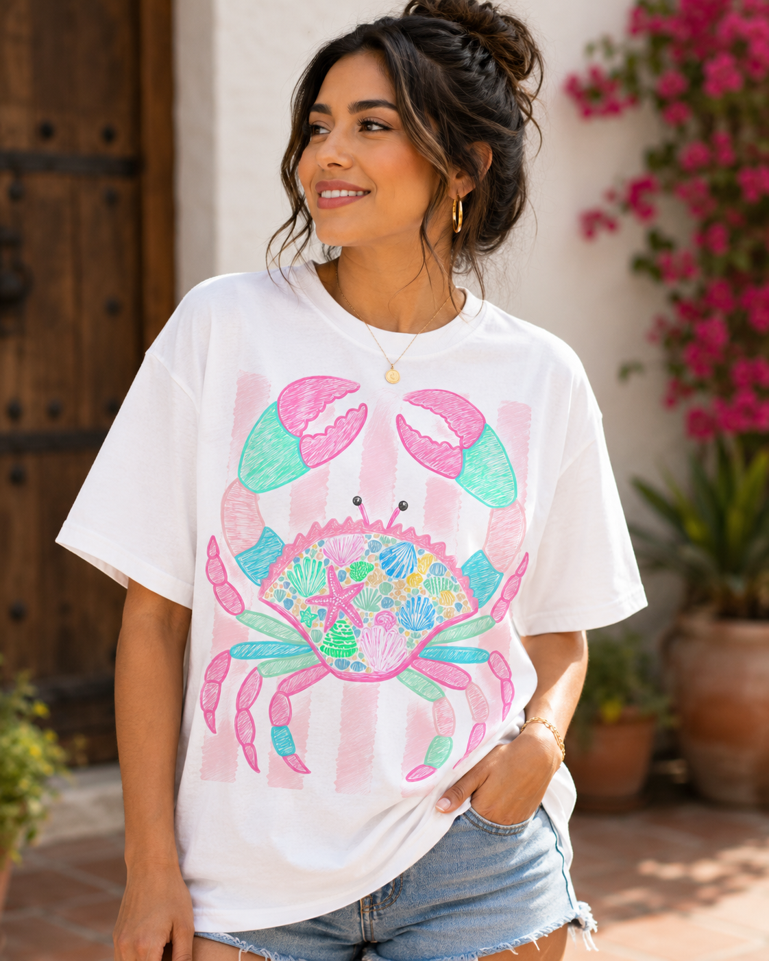 🦀 Coastal Crab Graphic Tee 🦀