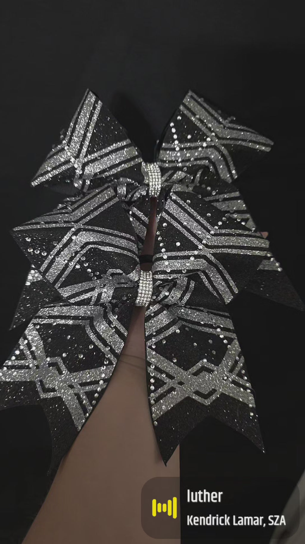 ✨ Custom Color Rhinestone Glam Cheer Bow