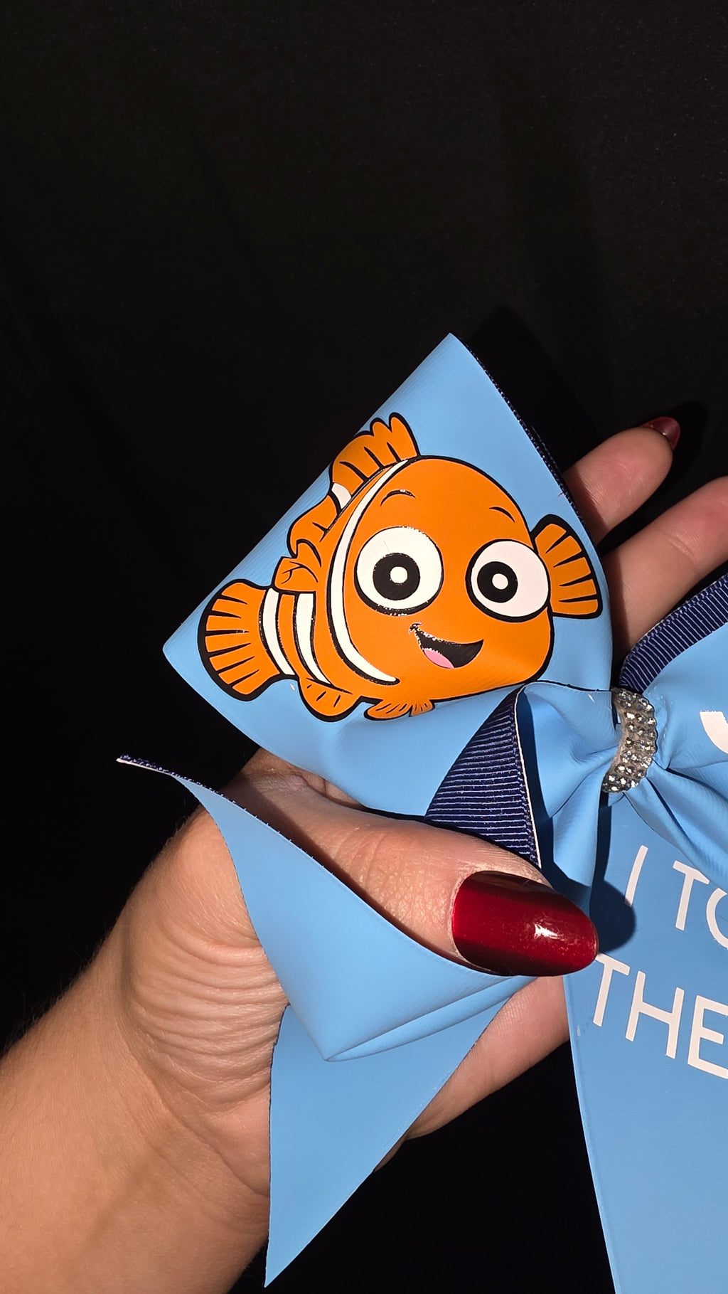 🐠 “I Touch the Butt” Inspired Custom Cheer Bow