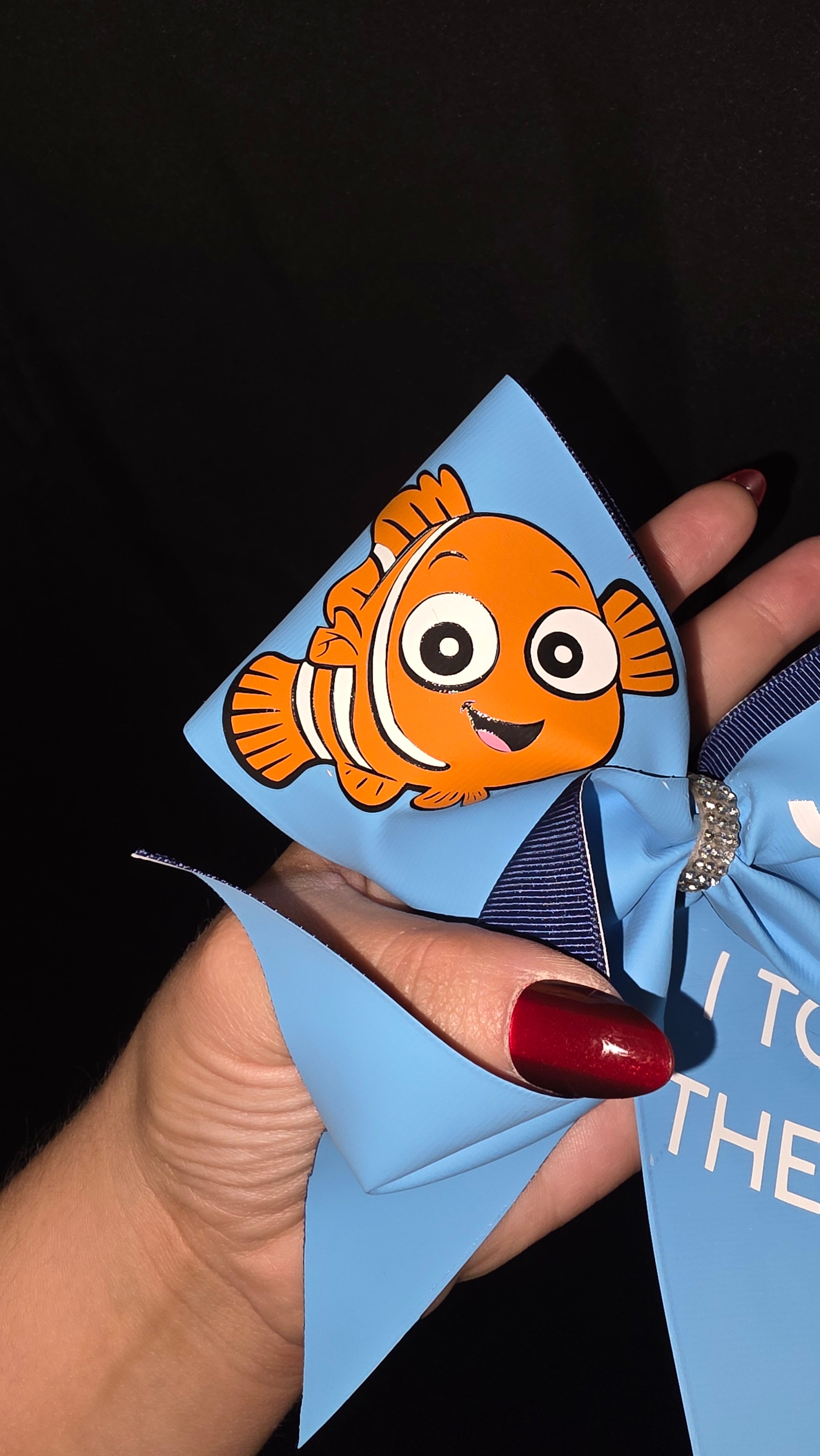 🐠 “I Touch the Butt” Inspired Custom Cheer Bow