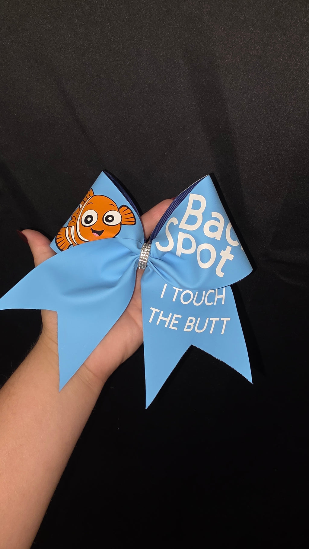 🐠 “I Touch the Butt” Inspired Custom Cheer Bow