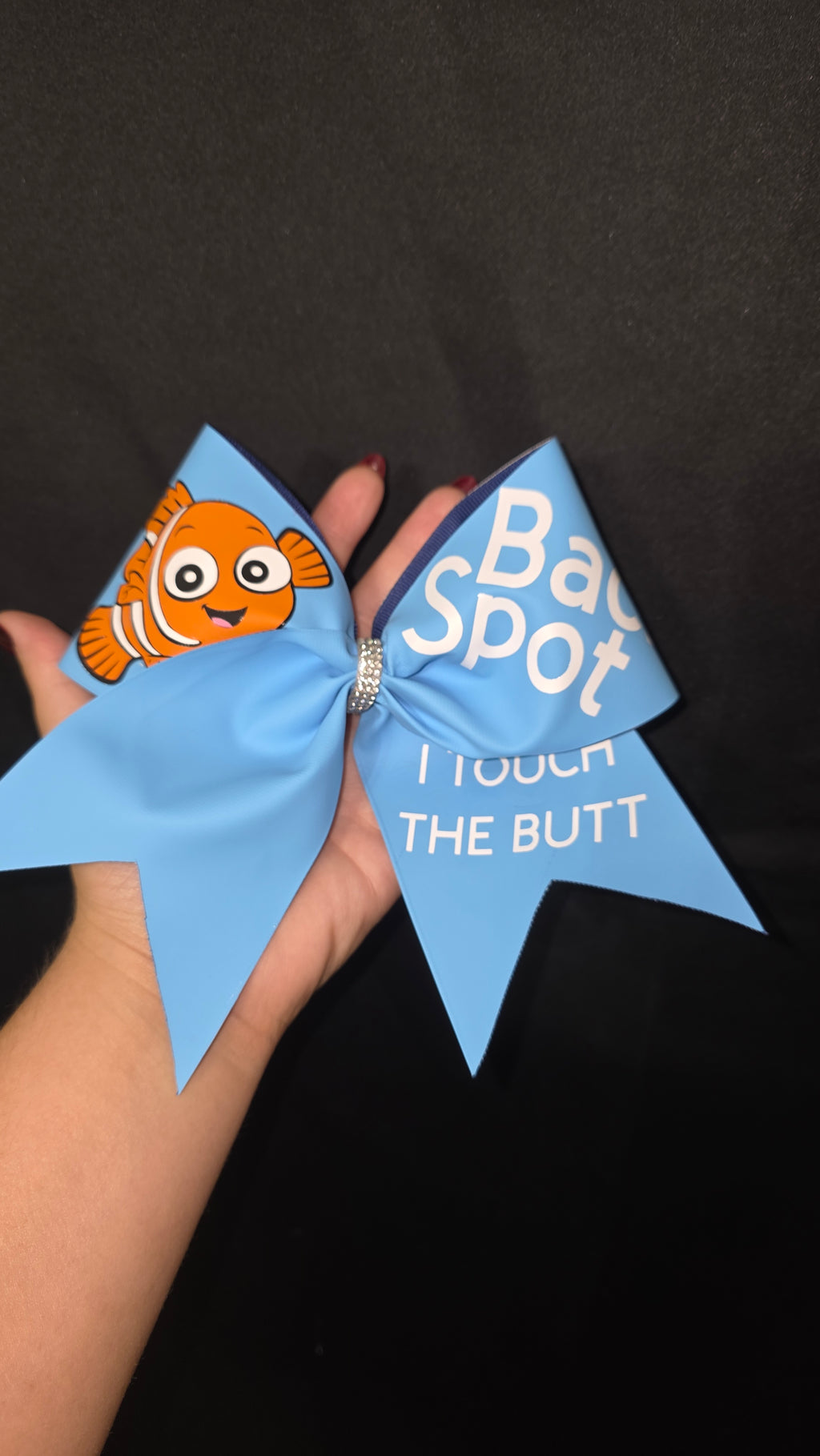 🐠 “I Touch the Butt” Inspired Custom Cheer Bow