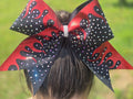 🔥 Girl on Fire Rhinestone Cheer Bow
